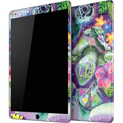 Rainbow Sea Turtles by Sheena Pike iPad Skins